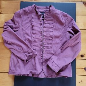 Live a Little womens jacket, burgundy colour, size XL, cotton